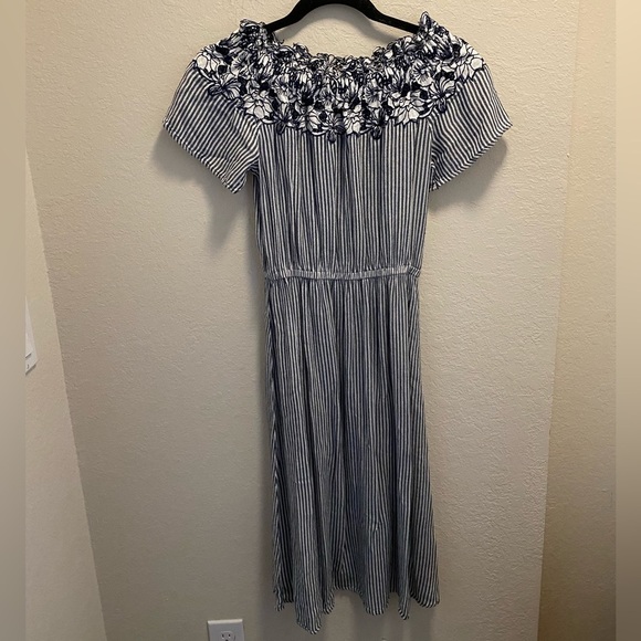 L.O.G.G. Label of Graded Goods blue and white striped with flower detailing - Picture 6 of 7